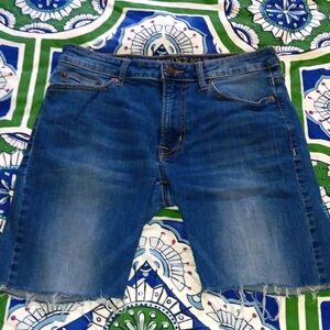 American Eagle Men's Denim Cutoff Shorts 30W